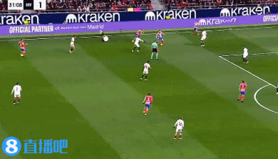 马德里竞技西甲击败赫塔菲格列兹曼抽射破门